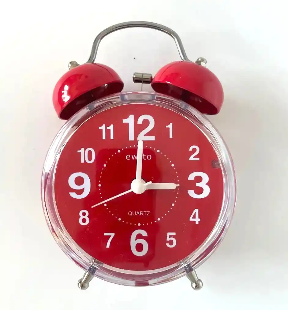 Reloj Despertador Campanilla Grande Elegir Color