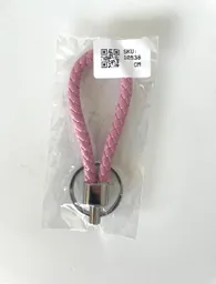 Llavero Cuero Rosado