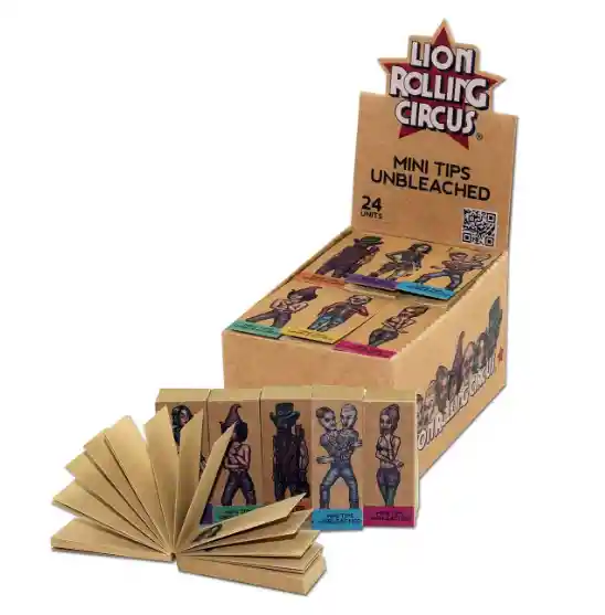 Boquillas Mini Unbleached Prepicadas – Lion Rolling Circus