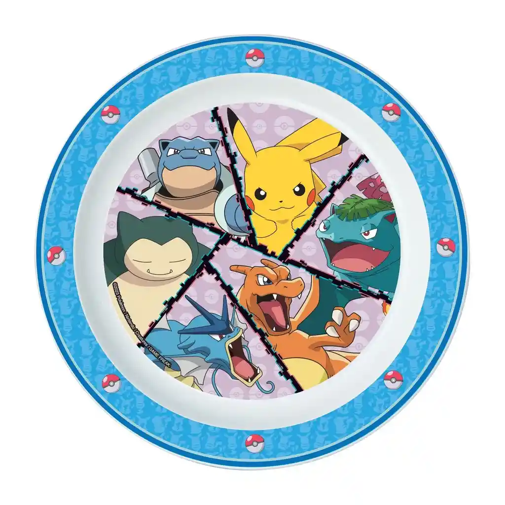 Plato Apto Microondas Pokemon