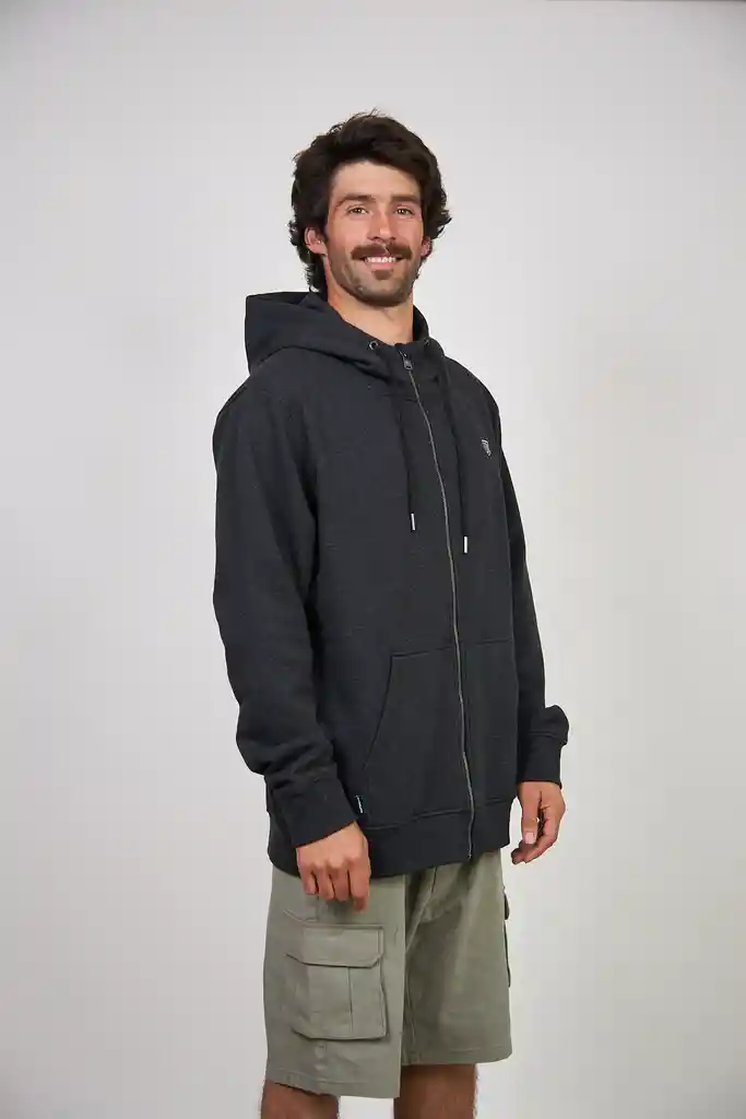 Poleron Full Zipper Toke Negro S