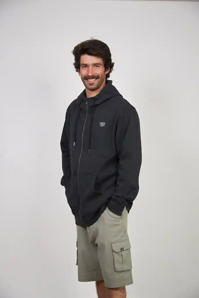 Poleron Full Zipper Toke Negro S