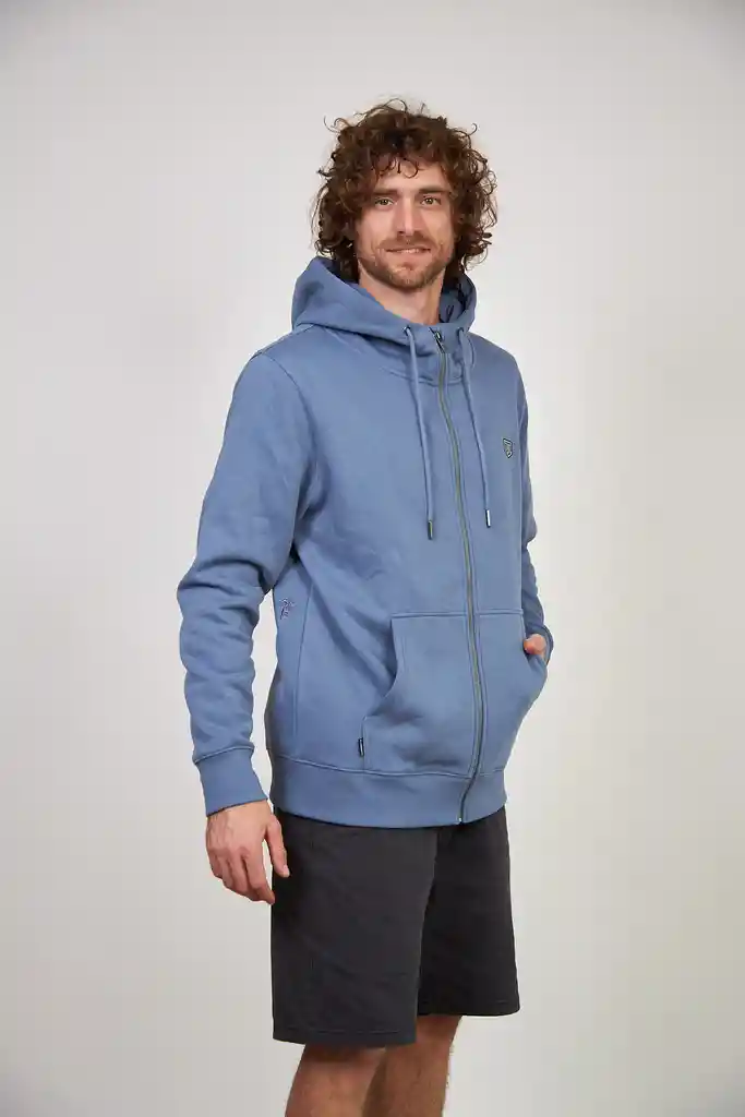 Poleron Full Zipper Toke Azul Xxl