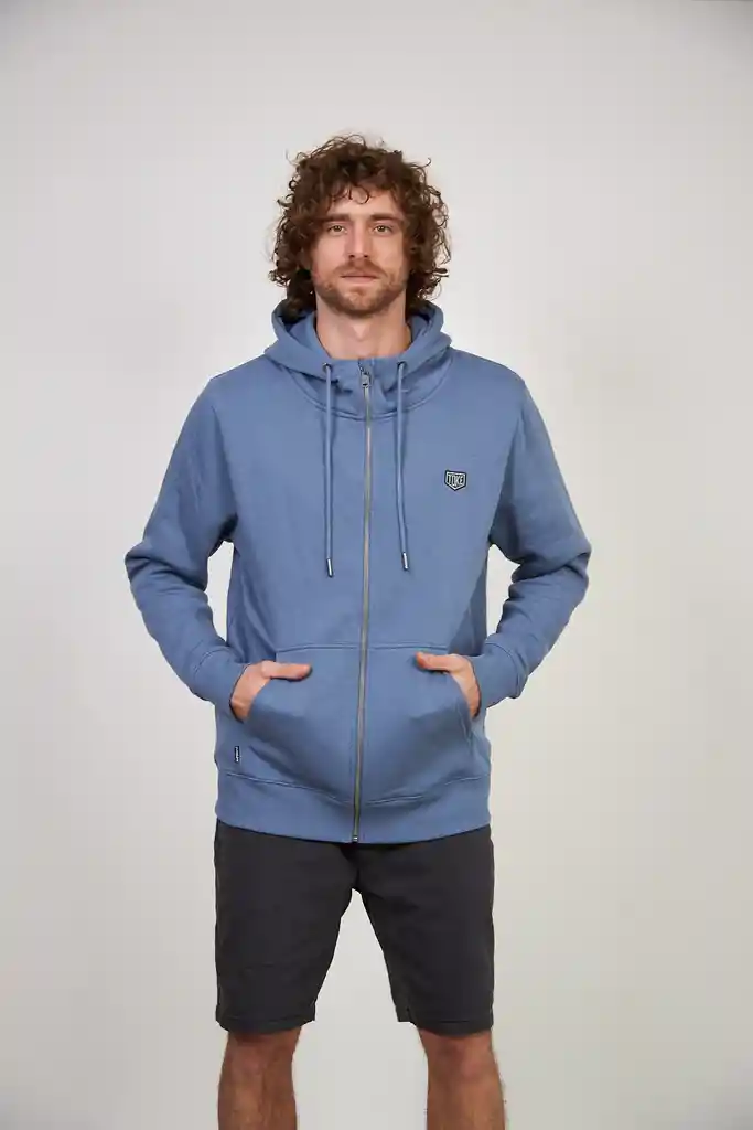 Poleron Full Zipper Toke Azul Xxl