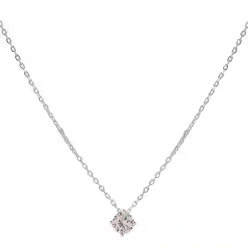 Collar Punto De Luz Plata