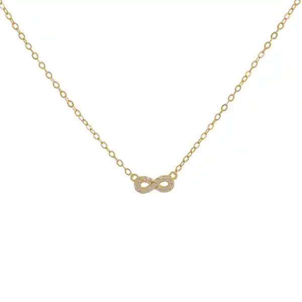 Collar Infinito Bañado En Oro