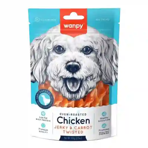 Wanpy Snack, Chicken Jerky Carrot Sticks (100 Gr)