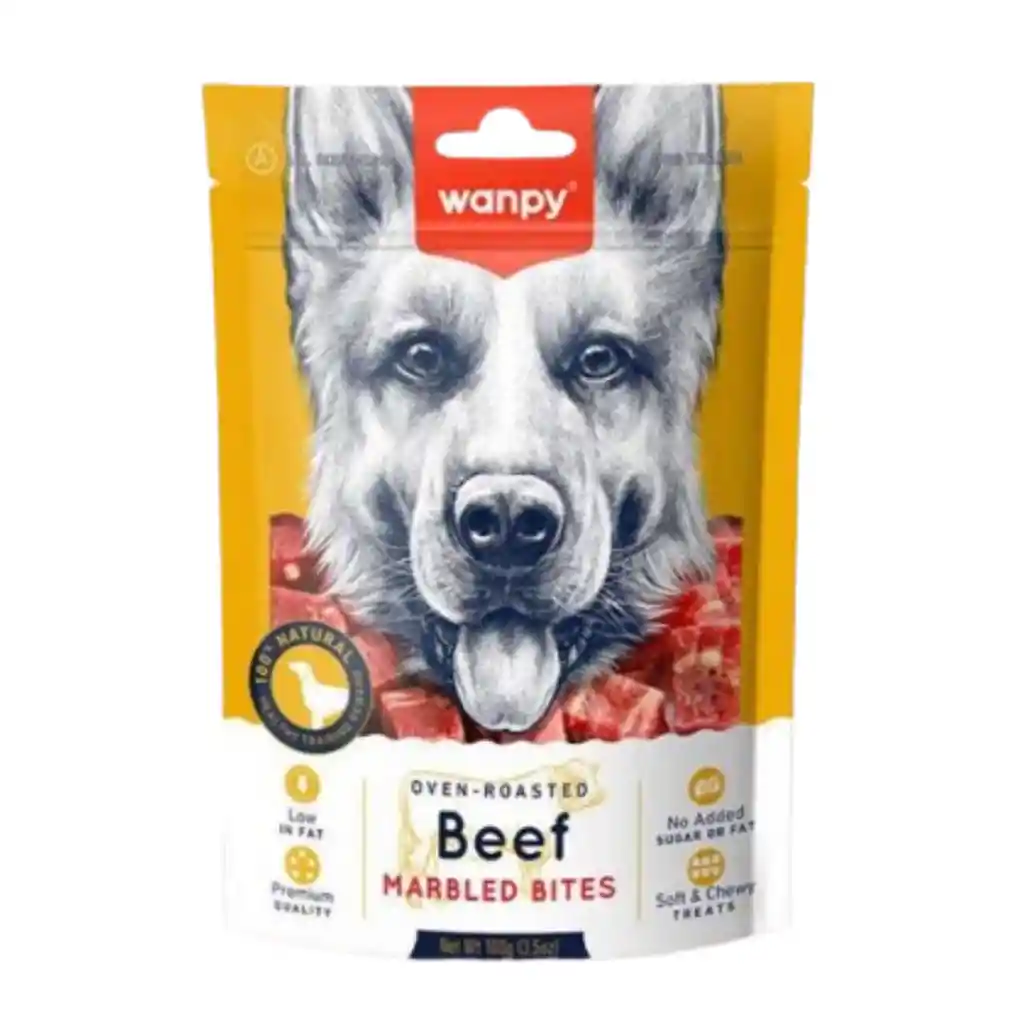 Wanpy Snack Beef Marbled Bites (100 Gr)