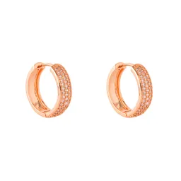 Argollas Aria 18mm Bañadas En Oro Rosado