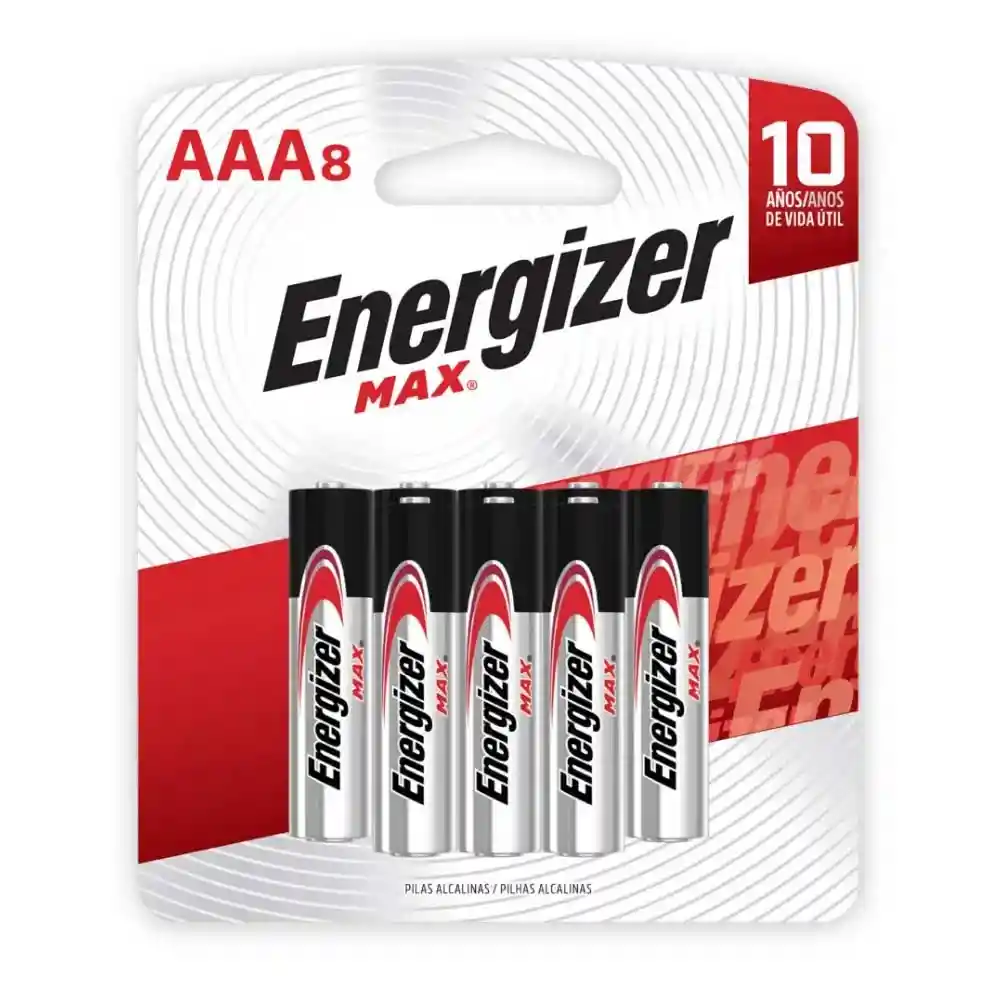 Pila Alcalina Energizer Max Aaa 8unds