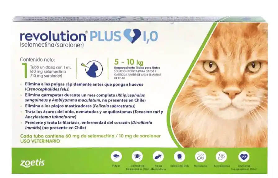 Revolution Plus Pipeta Para Gatos 5 A 10 Kg