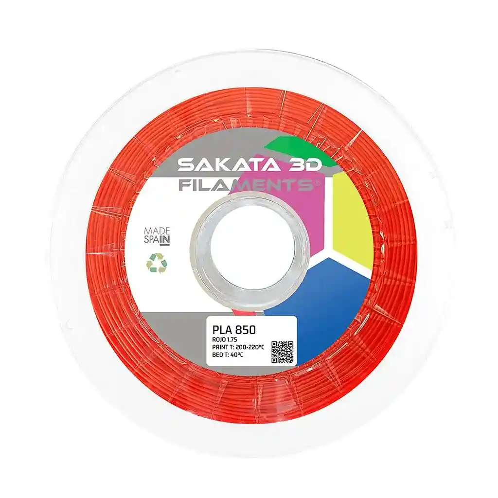 Filamento Sakata Pla 3d850 Color Rojo 1kg