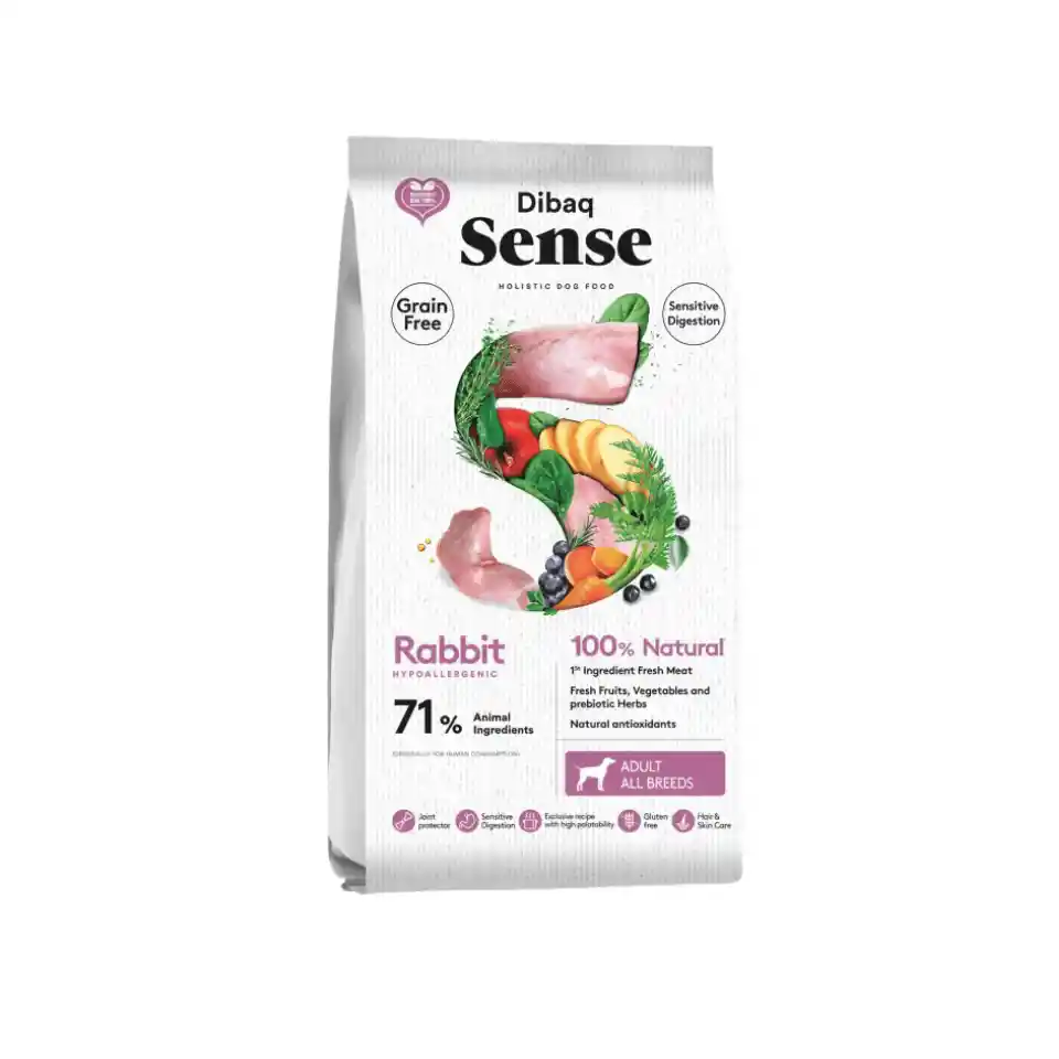 Dibaq Sense Rabbit Para Perro Adulto 2 Kg