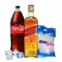 Johnnie Walker Red Label 750 + Bebida 1.5 Lt + Hielo 1kg