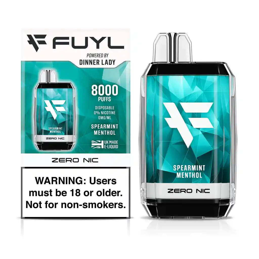 Vaporizador Desechable Vape Dinner Lady Fuyl Spearmint Menthol 0% Nic 8000 Puffs