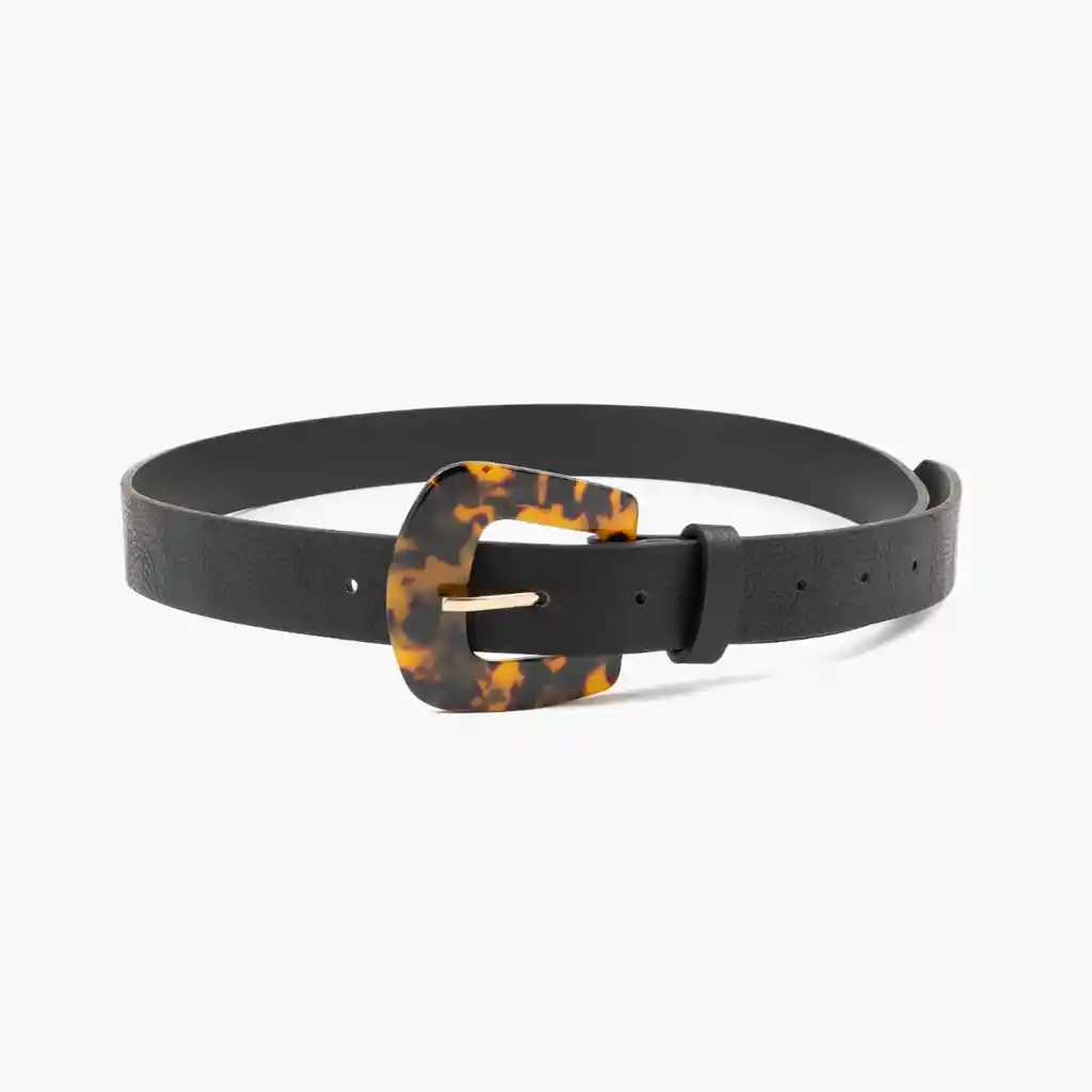 Cinturón Mujer Hebilla Carey M/l Negro