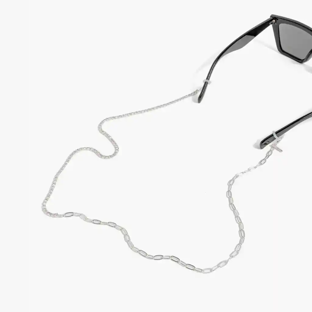 Strap Sujetador Lentes Mujer Strass Plateado