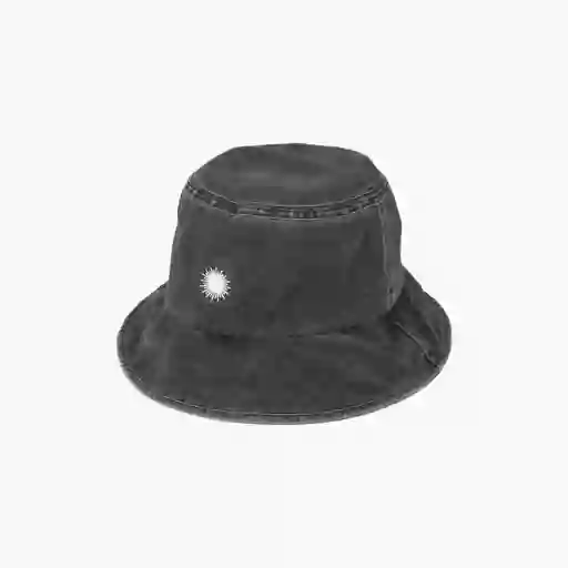 Sombrero Mujer Bucket Costuras Negro