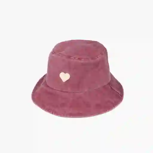 Sombrero Mujer Bucket Costuras Burdeo