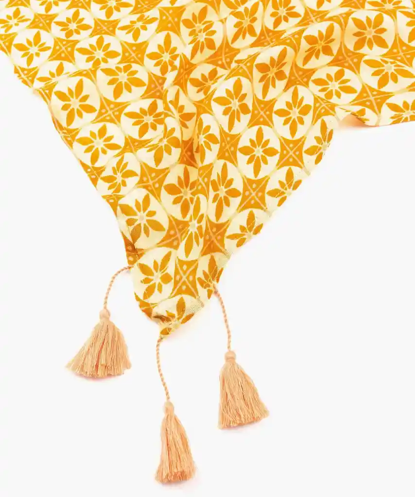 Pañuelo Mujer Triángulo Retro Naranjo