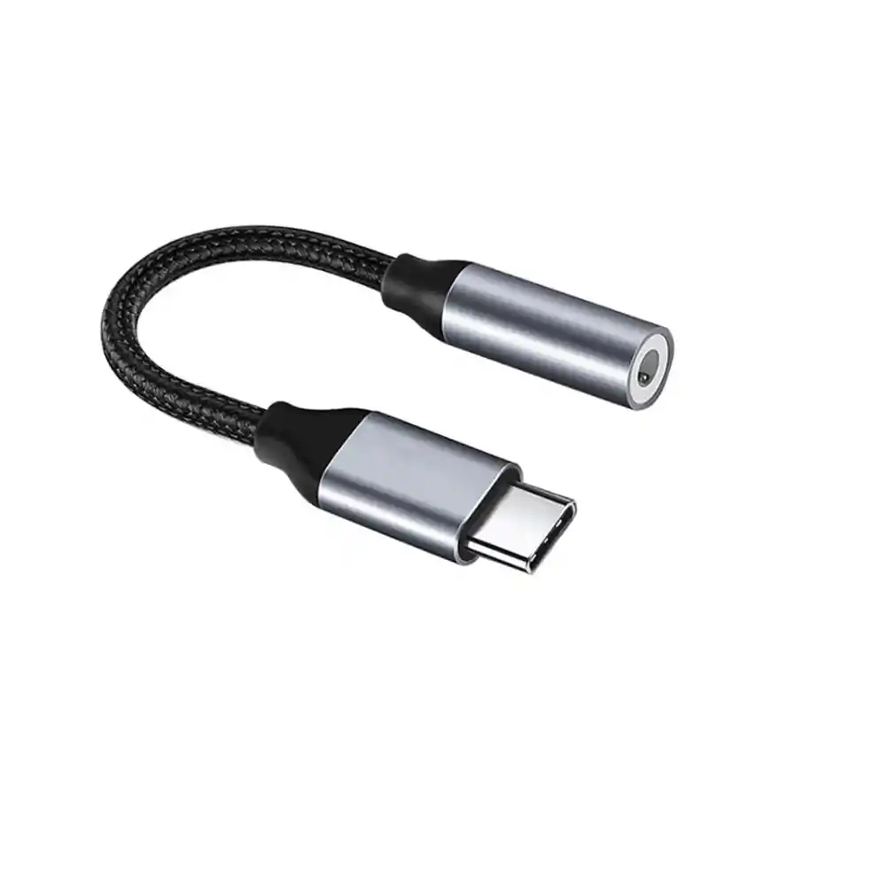 Adaptador Usb Tipo C A Jack 3.5mm Auxiliar Para Audífonos