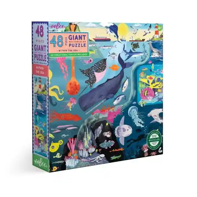 Puzzle Gigante 48 Piezas En El Mar Eeboo Caja De Cartón