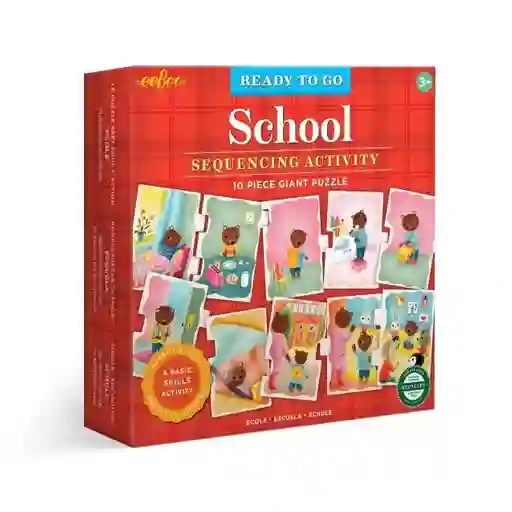 Puzzle De Secuencia: Escuela Eeboo Caja De Cartón