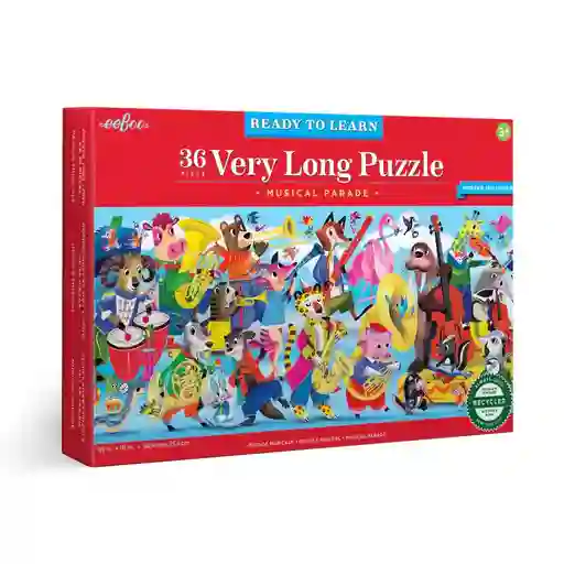 Puzzle Rectangular 36 Piezas - Desfile Musical Eeboo 3 Años+