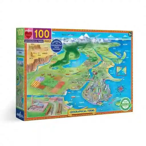 Puzzle Termino Geografico Eeboo 100 Piezas
