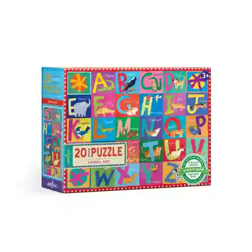 Puzzle Alfabeto De Animales Eeboo 20 Piezas