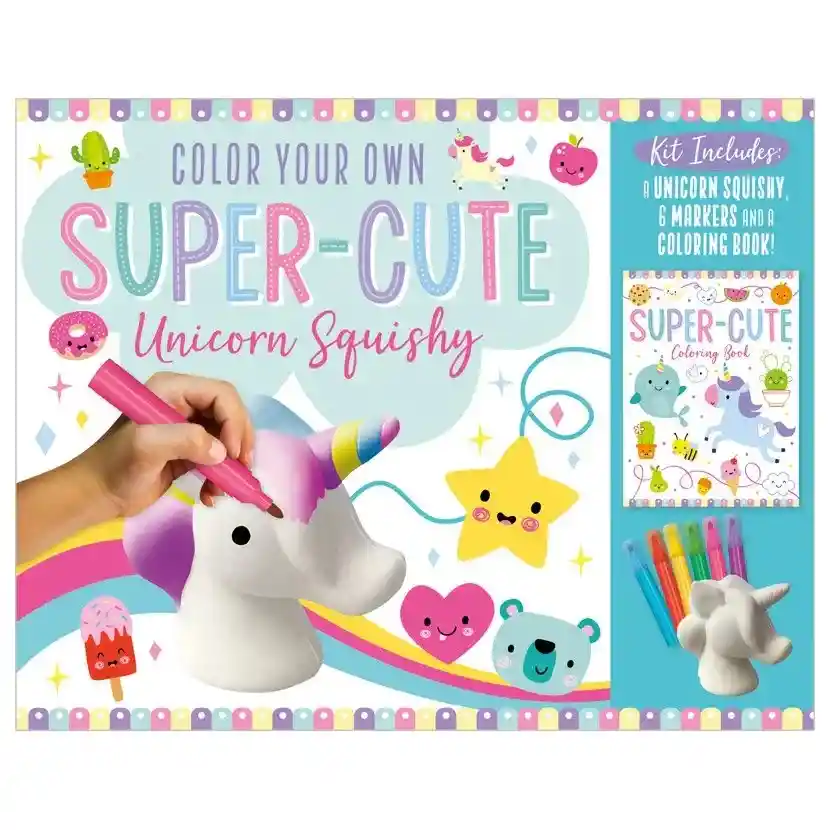 Squishy De Unicornio Y Libro Para Pintar Make Believe Ideas + 3 Años