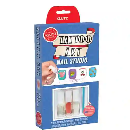Mini Kit De Uñas Nail Studio Tattoo Art Klutz Caja De Cartón