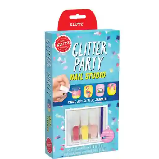 Mini Kit De Uñas Nail Studio Glitter Party Klutz Caja De Cartón