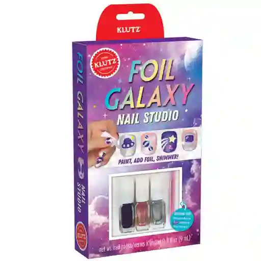 Mini Kit De Uñas Nail Studio Foil Galaxy Klutz Caja De Cartón