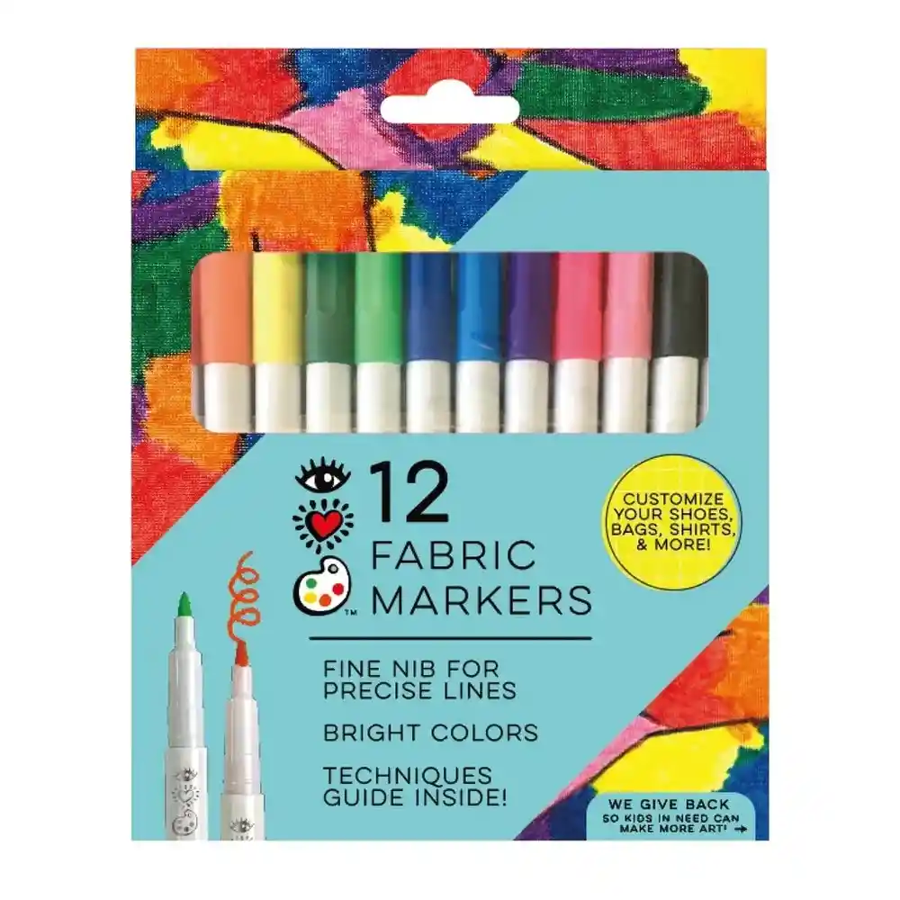 12 Lápices Para Tela Bright Stripes 7 Años+