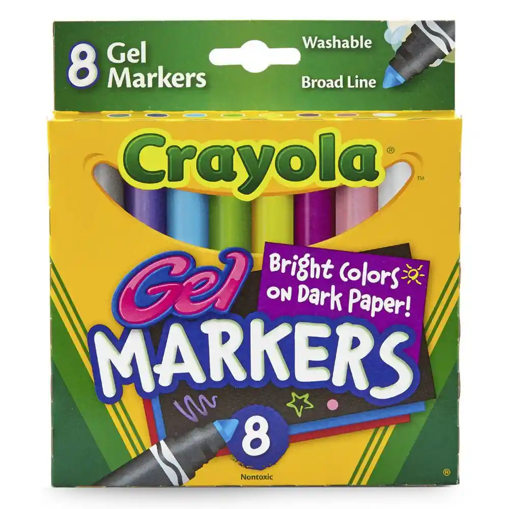 Plumones Gel Lavables Crayola 8 U