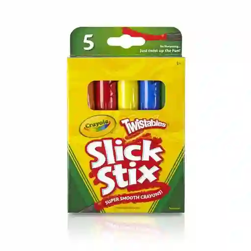 Crayones Girables Slick Stix - 5 Unidades Crayola Caja, 16 Cm X 10 Cm X 2, 230 Grs.