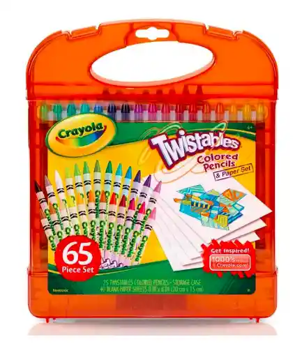 Set Crayola 65 Piezas: 25 Lápices De Colores Twistables