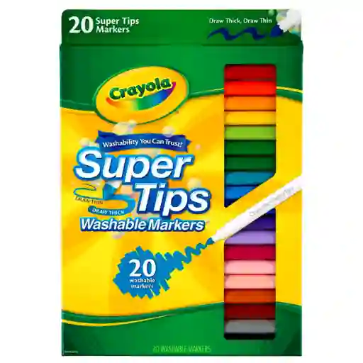 Marcadores Crayola Super Tips Doble Efecto 20 Lápices