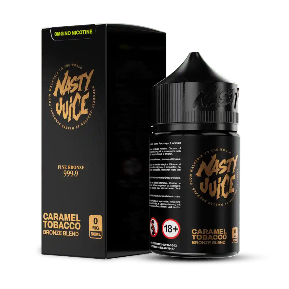 E-liquid Líquido Vaporizador Caramel Tobacco 50ml Shortfill - Nasty Juice