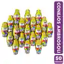 Conejitos De Chocolate Ambrosoli - Pascua (bolsa Con 50 Uni)