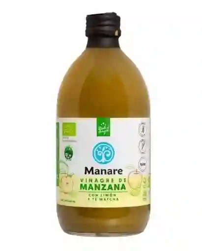 Manare Vinagre de Manzana Con Matcha y Limón Orgánico