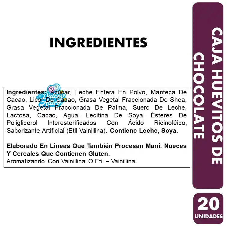 Huevos De Pascua Colombina - Chocolate De Leche (caja 20 Un)