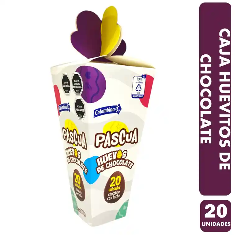 Huevos De Pascua Colombina - Chocolate De Leche (caja 20 Un)