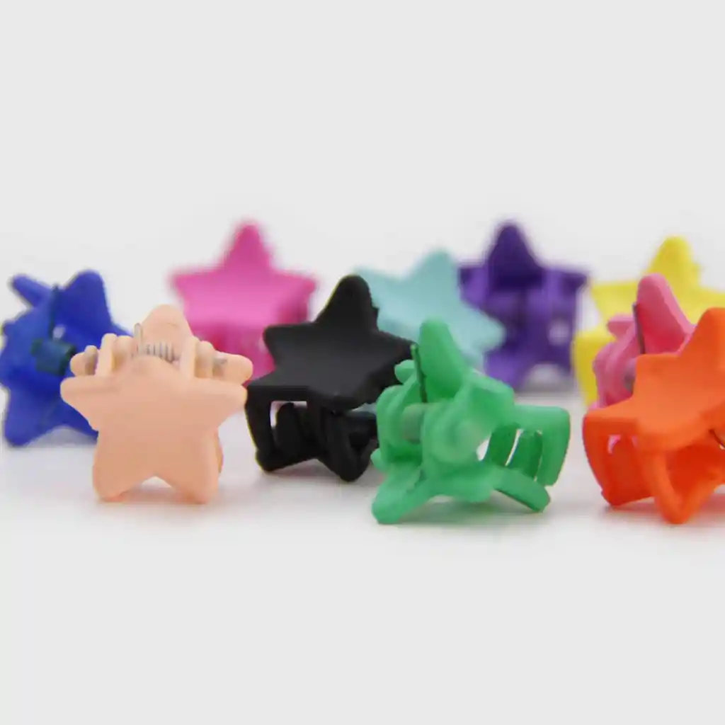 Pack 6 Sets Hair Clips Mini Estrella