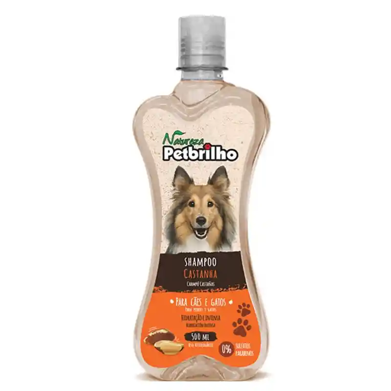 Shampoo Petbrilho Castañas Para Perros Y Gatos 500 Ml