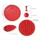 Alfombrilla De Lamer Antiansiedad Licking Mat Para Mascotas Talla S (rojo)