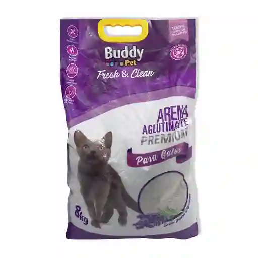 Arena Sanitaria Aglutinante Para Gatos Buddy Pet 8 Kg