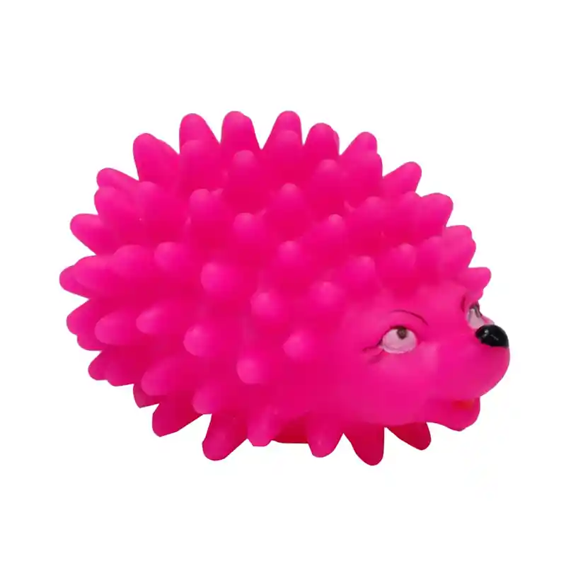 Juguete De Goma Erizo Chillon Para Perro M (fucsia)