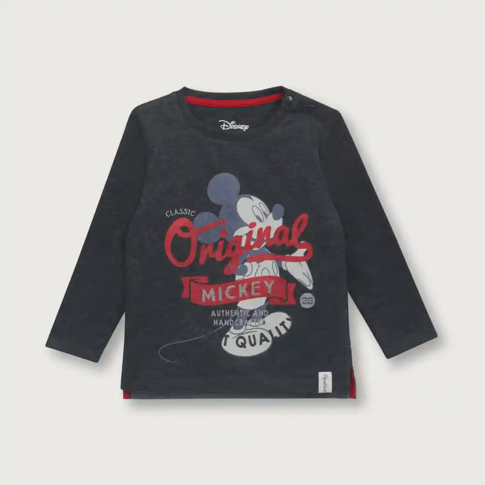 Polera Disney Mickey De Niño Azul Talla 9m